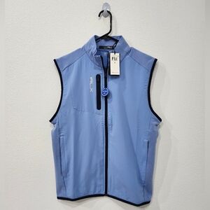 RLX Ralph Lauren Men's Fall Blue Lightweight Wicking Full Zip Vest Size Small NW